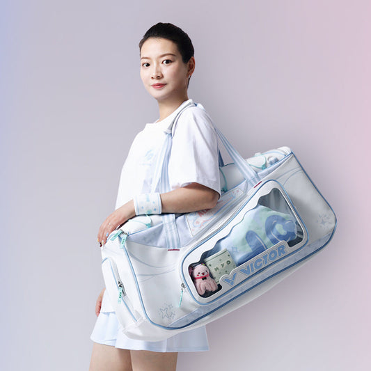 Victor x HYQ Collection Rectangular Racket Bag BR5658HYQ-AM (White/Quiet Tide)