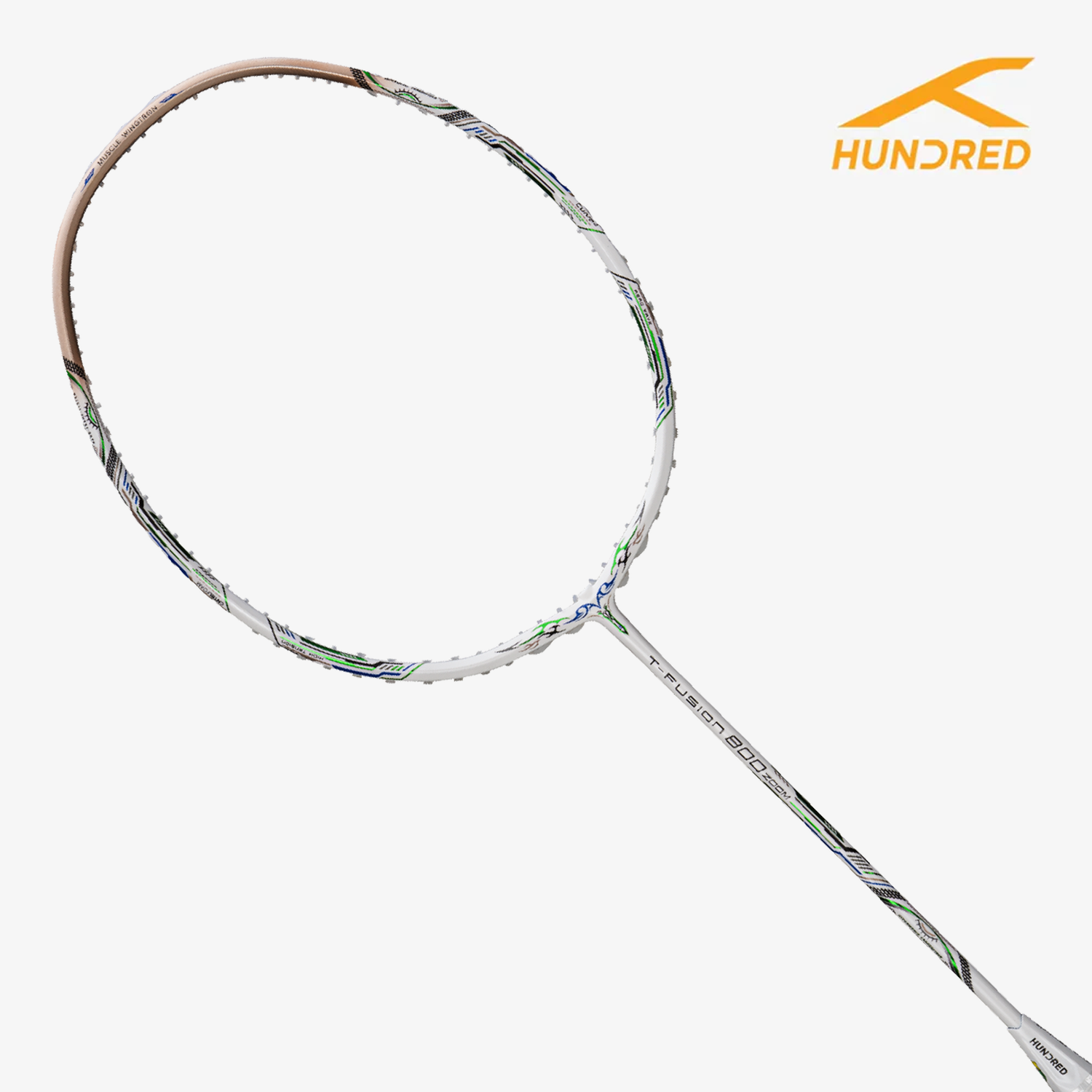 Hundred T-Fusion 800 Zoom (White/Gold) – JoyBadminton