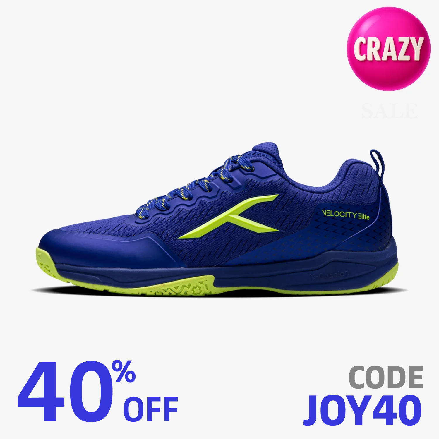 BDショット100 Hundred Velocity Elite Court Shoe (Navy Blue/Lime) – JoyBadminton