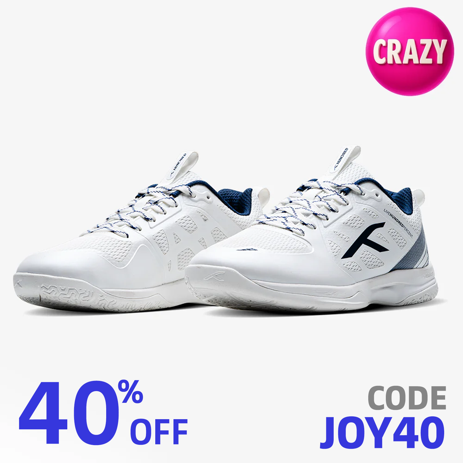 Hundred Velocity Z PBX (White) – JoyBadminton