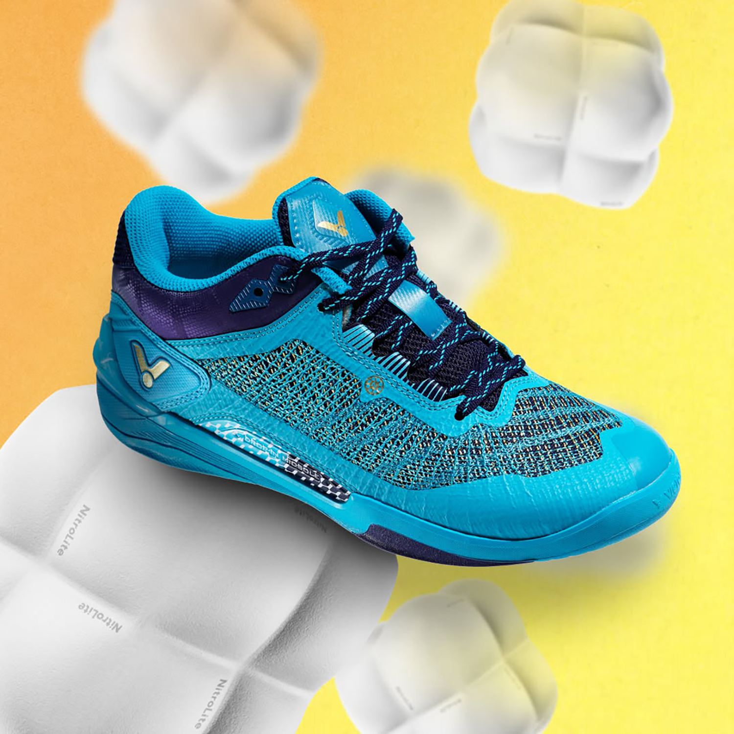 Victor VG2 NitroLite Court Shoe VG2NL-F (Turkey Blue) – JoyBadminton Victor VG2 NitroLite Court Shoe VG2NL-F (Turkey Blue) – JoyBadminton