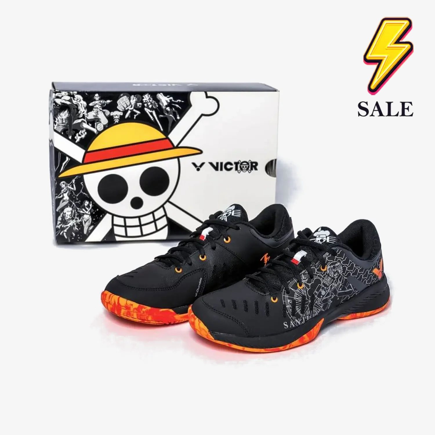Victor x One Piece Sanji Shoes (A-OPS) Black JoyBadminton