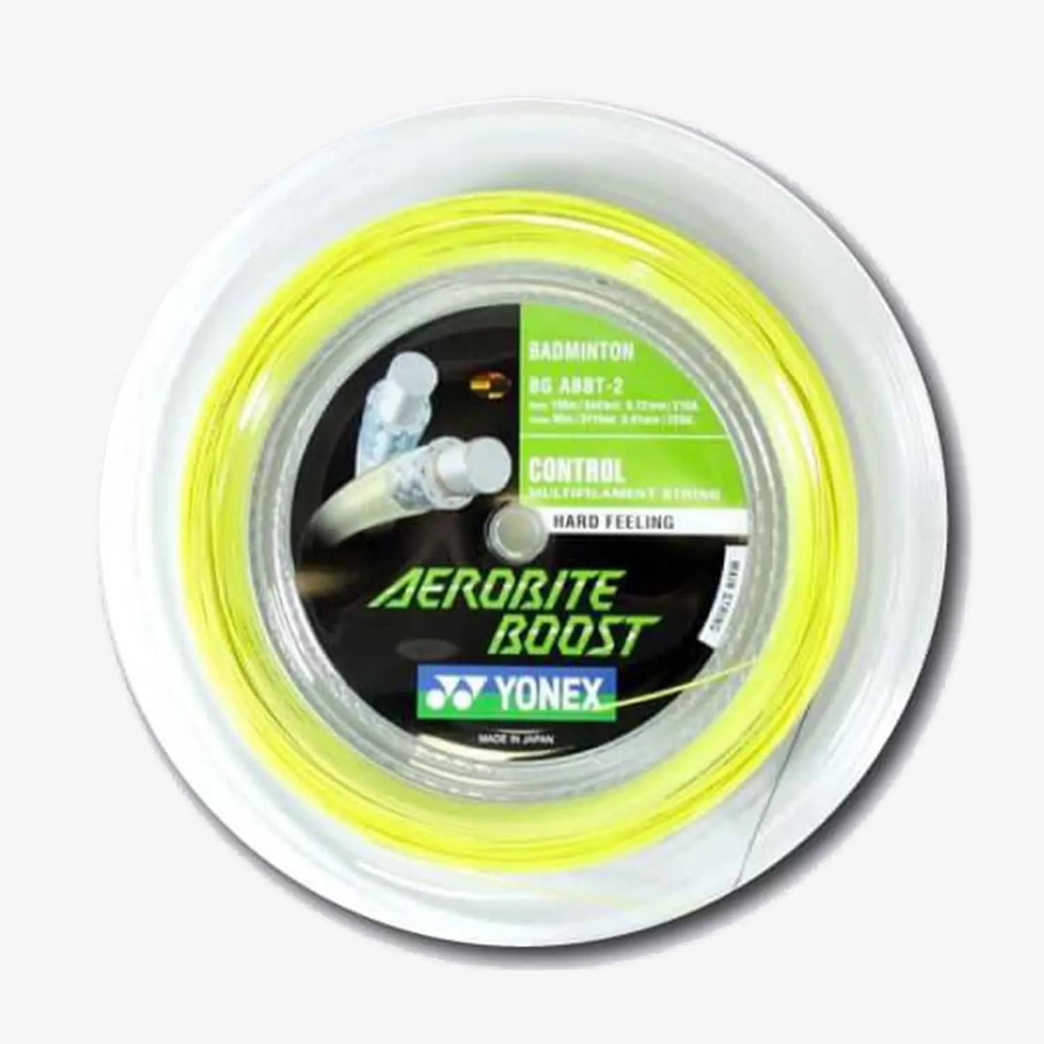 Yonex Aerobite Boost 200m Badminton String (Gray / Yellow Yonex Aerobite Boost 200m Badminton String (Gray / Yellow