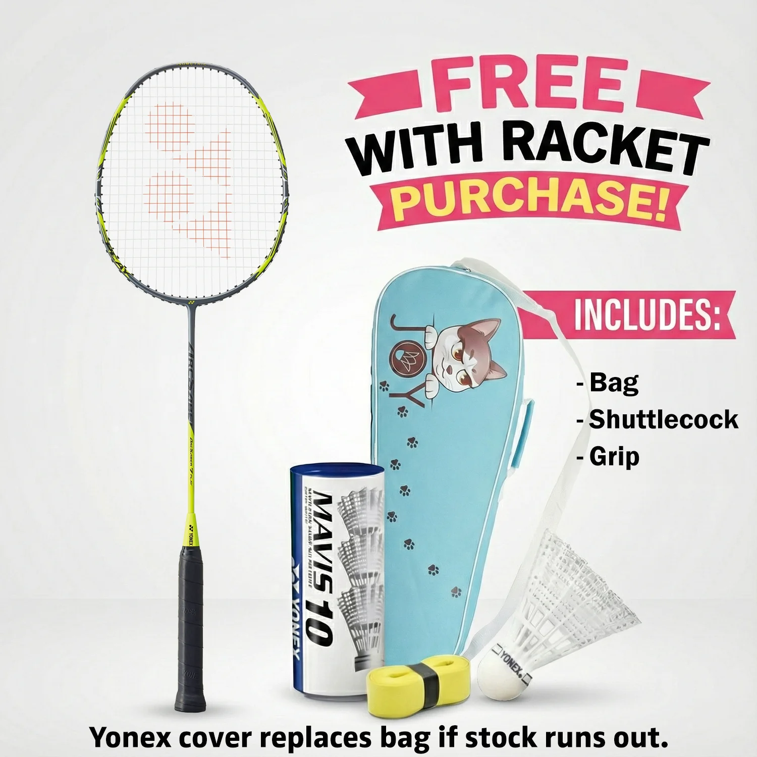 Yonex ArcSaber 7 Play (Gray/Yellow) - PreStrung - JoyBadminton Yonex ArcSaber 7 Play (Gray/Yellow) - PreStrung - JoyBadminton