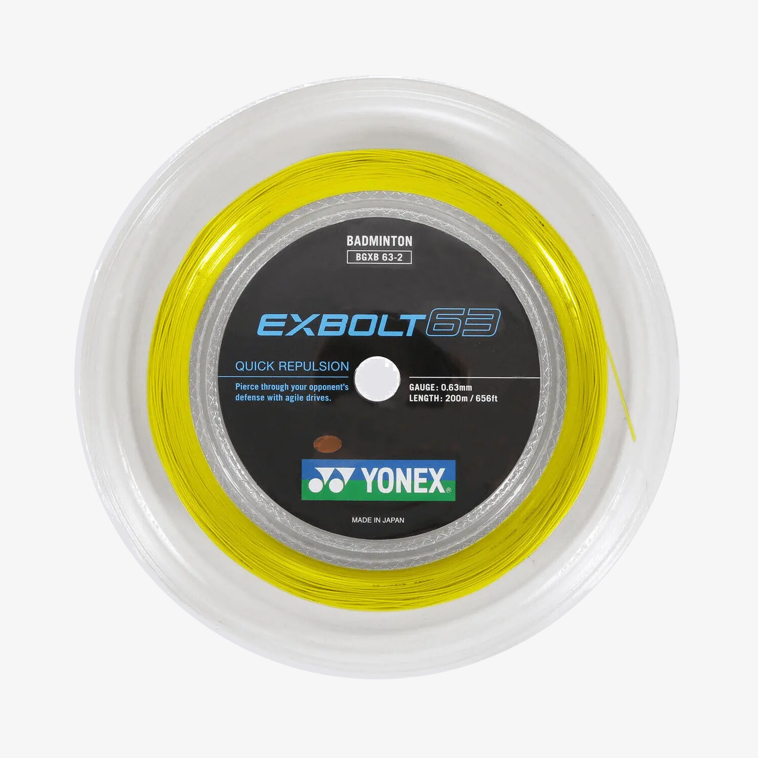 Yonex Exbolt 63 200m Badminton String (Yellow) - JoyBadminton Yonex Exbolt 63 200m Badminton String (Yellow) - JoyBadminton