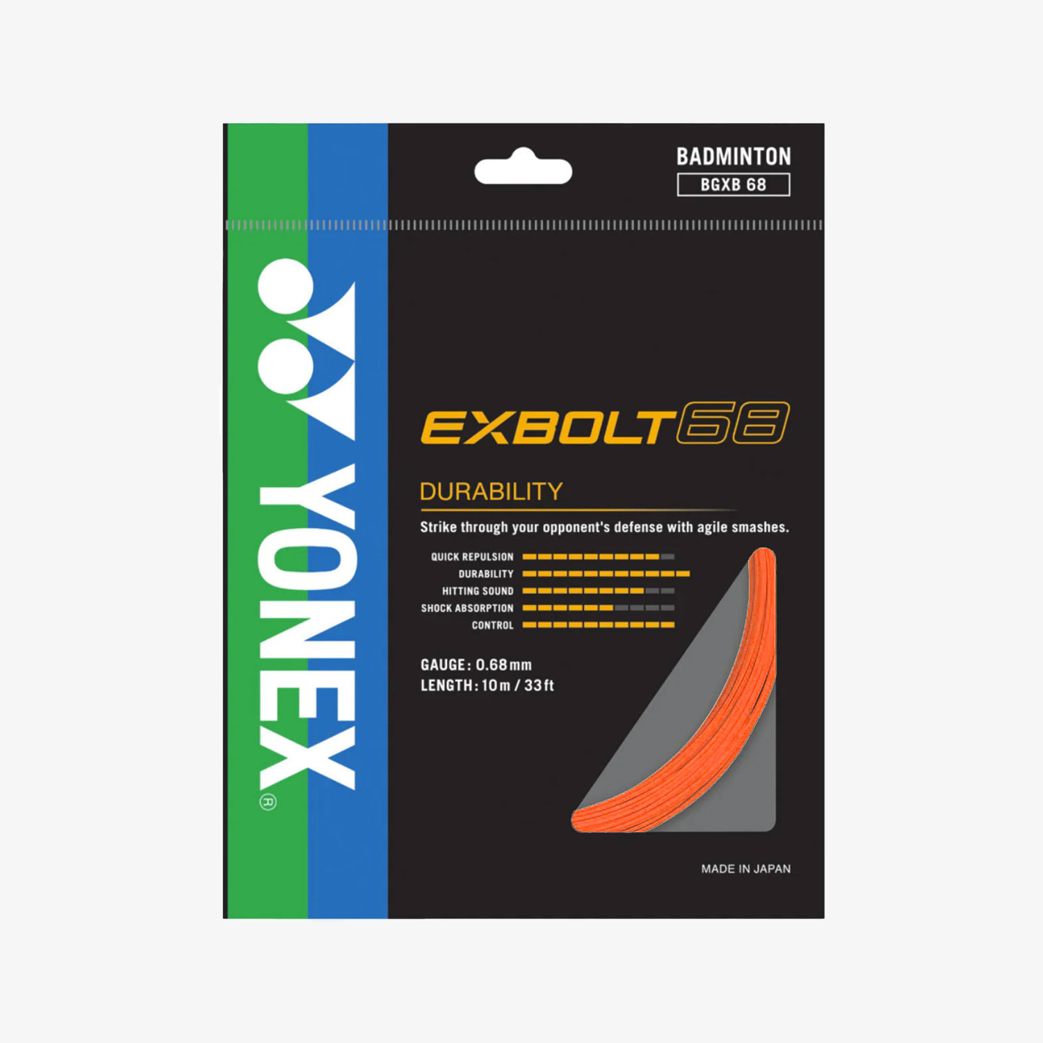 Yonex Exbolt 68 10m Badminton String (3 Colors) - JoyBadminton Yonex Exbolt 68 10m Badminton String (3 Colors) - JoyBadminton
