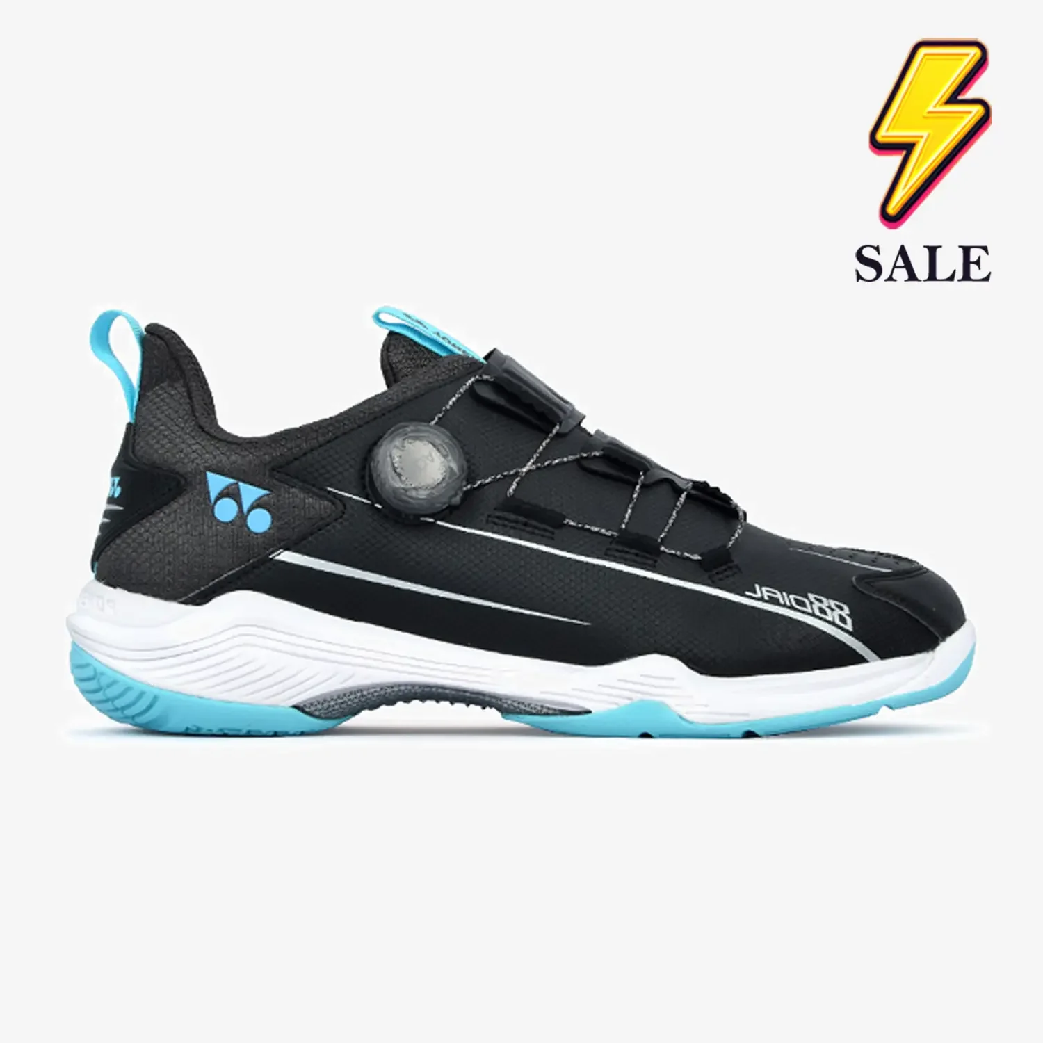 Yonex Power Cushion 88 Dial 2 Wide (Black / Ice Blue) - JoyBadminton Yonex Power Cushion 88 Dial 2 Wide (Black / Ice Blue) - JoyBadminton