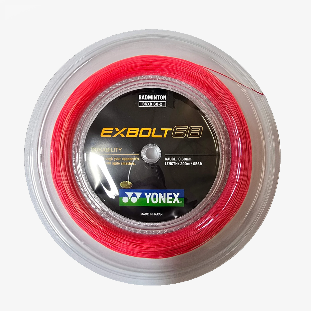 Yonex Exbolt 68 200m Badminton String (Flash Red) – JoyBadminton Yonex Exbolt 68 200m Badminton String (Flash Red) – JoyBadminton