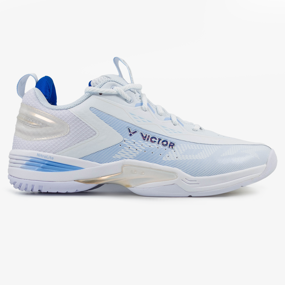 Victor A970cADV-AM Court Shoe (White/Corydalis Blue) – JoyBadminton Victor A970cADV-AM Court Shoe (White/Corydalis Blue) – JoyBadminton