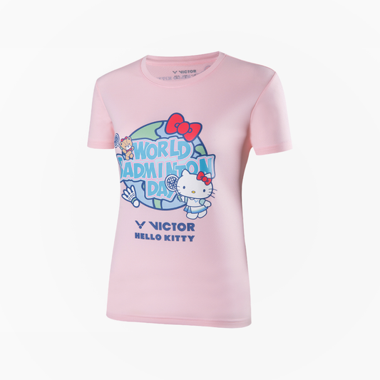Victor x Hello Kitty World Badminton Day T-KT301I Shirt (Pink)