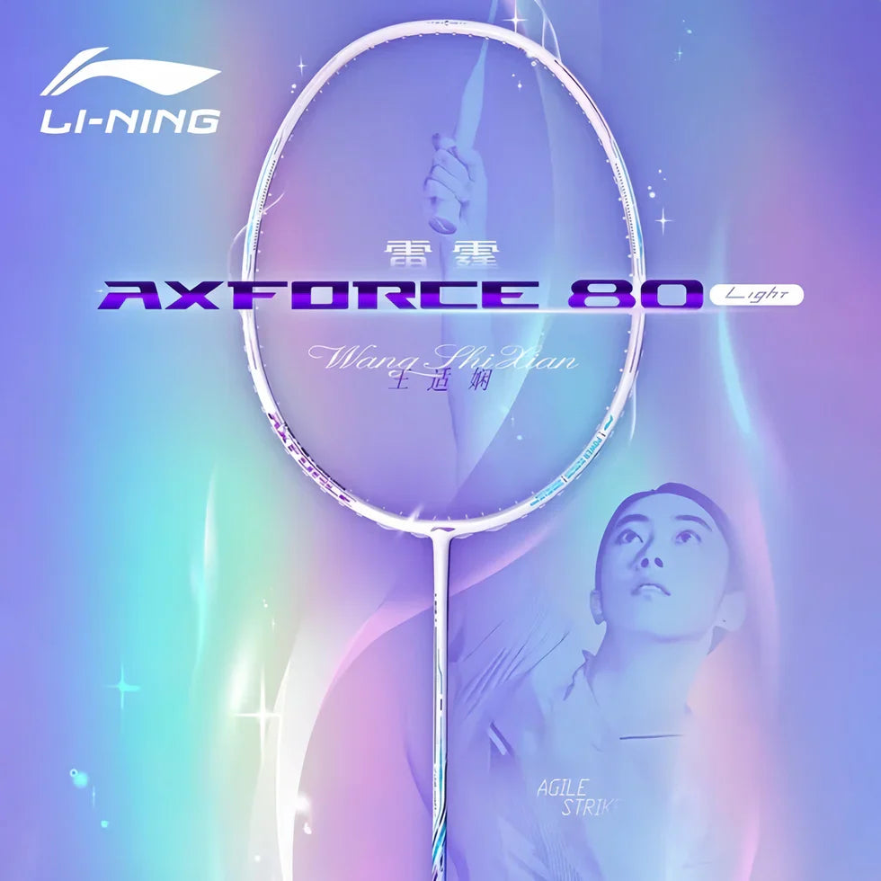 Li-Ning Axforce 80 Light (Pearl White/Flower Blue) – JoyBadminton Li-Ning Axforce 80 Light (Pearl White/Flower Blue) – JoyBadminton
