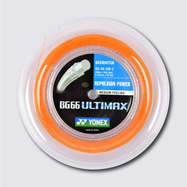 Yonex BG 66 Ultimax 200m Badminton String (Orange)