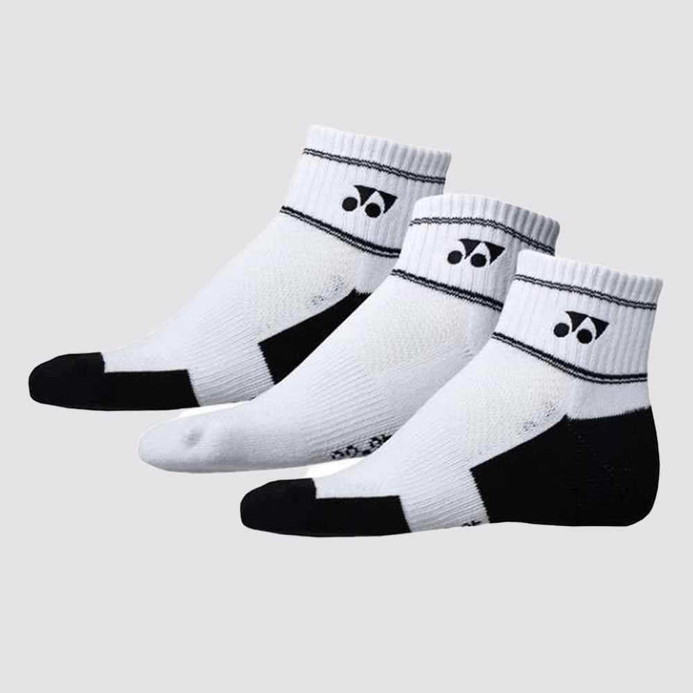 Yonex Mens 3 pack Assorted Crew Socks 8423