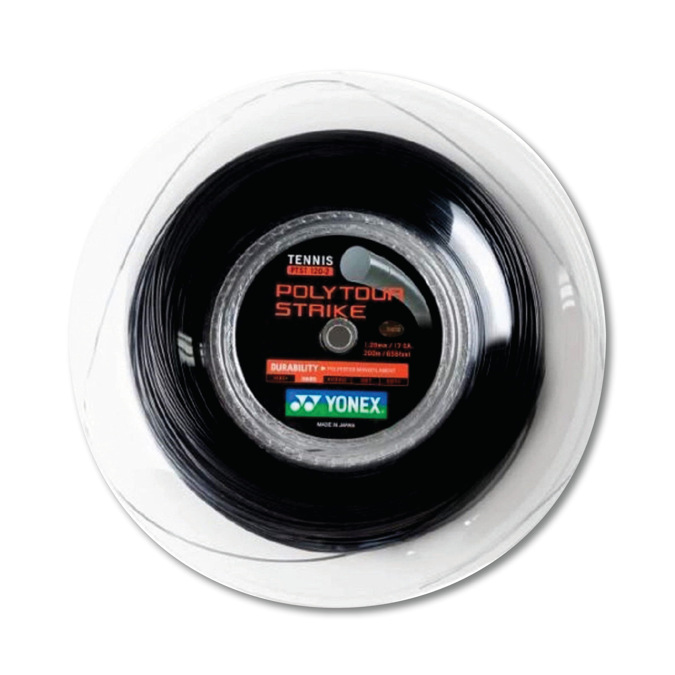 Yonex Polytour Strike 125 / 16L 200m Tennis String Reel (Cool Black)
