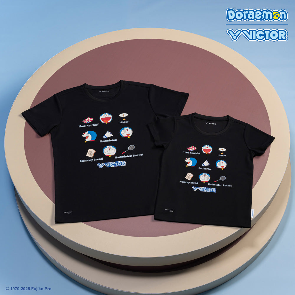 Victor x Doraemon Junior T-Shirt T-503JRDRM-C (Black)