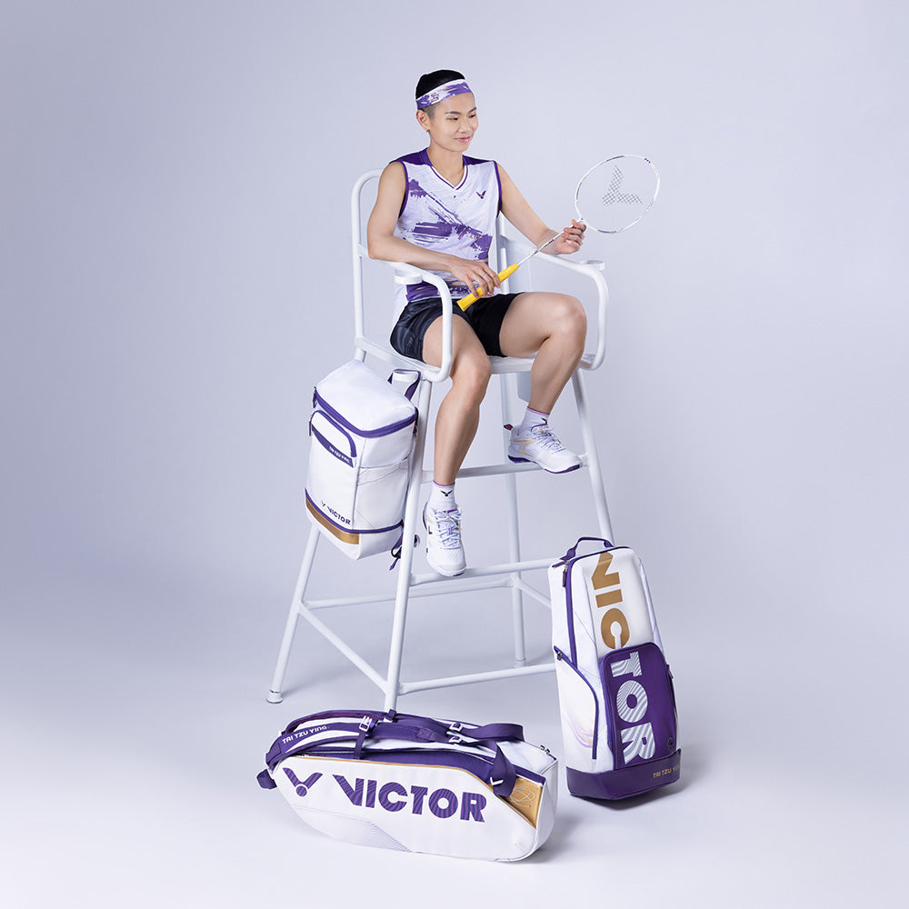 Victor Tai Tzu Ying Collection Badminton Tennis Racket Backpack BR3025TTY-AJ (White)