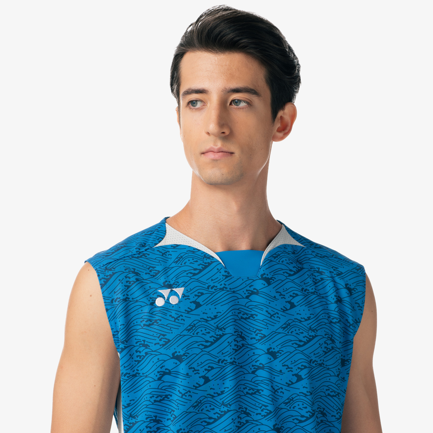 Yonex Men's Very Cool Dry Sleeveless Tournament Shirts 10614 (Blue) 