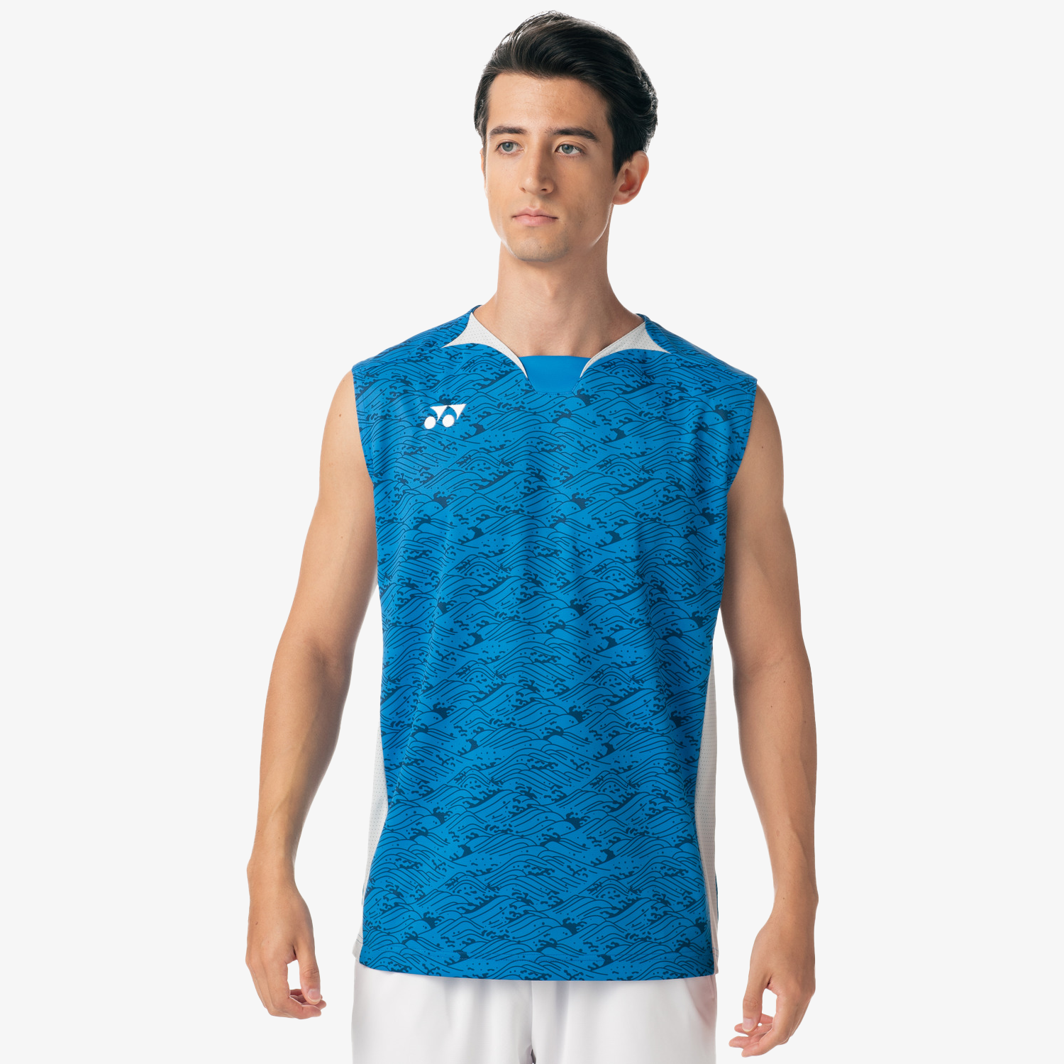 Yonex Men's Very Cool Dry Sleeveless Tournament Shirts 10614 (Blue) 