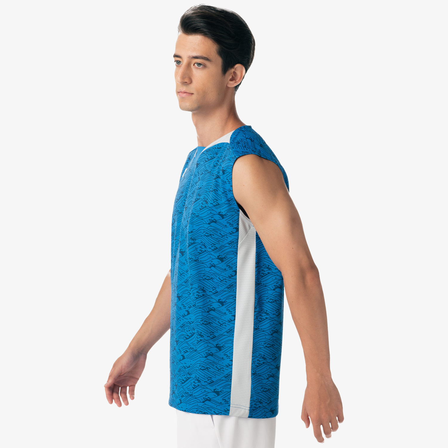 Yonex Men's Very Cool Dry Sleeveless Tournament Shirts 10614 (Blue) 