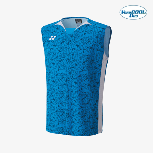 Yonex Men's Very Cool Dry Sleeveless Game Shirts 10614 (Blue) 