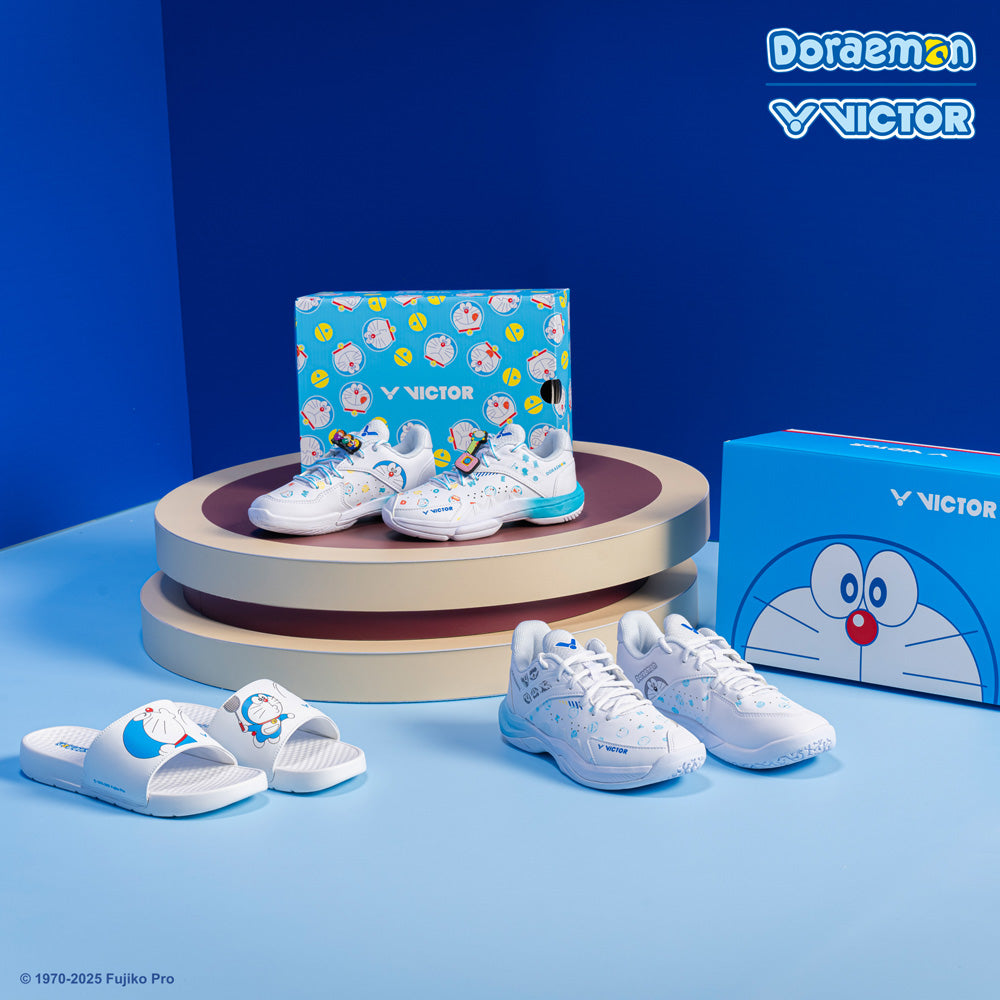 Victor x Doraemon Junior Court Shoes P-DRMJR-A (White)