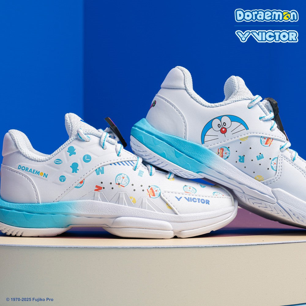 Victor x Doraemon Junior Court Shoes P-DRMJR-A (White)
