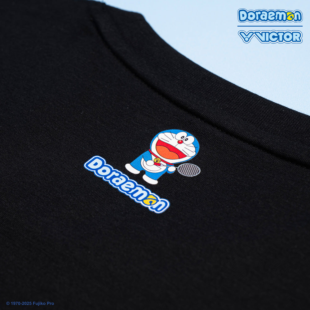 Victor x Doraemon Junior  T-Shirt T-502JRDRM-C (Black)