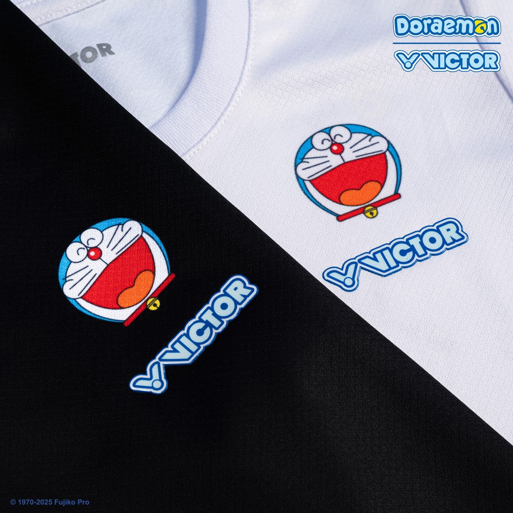 Victor x Doraemon Unisex T-Shirt T-504DRM-A (White)