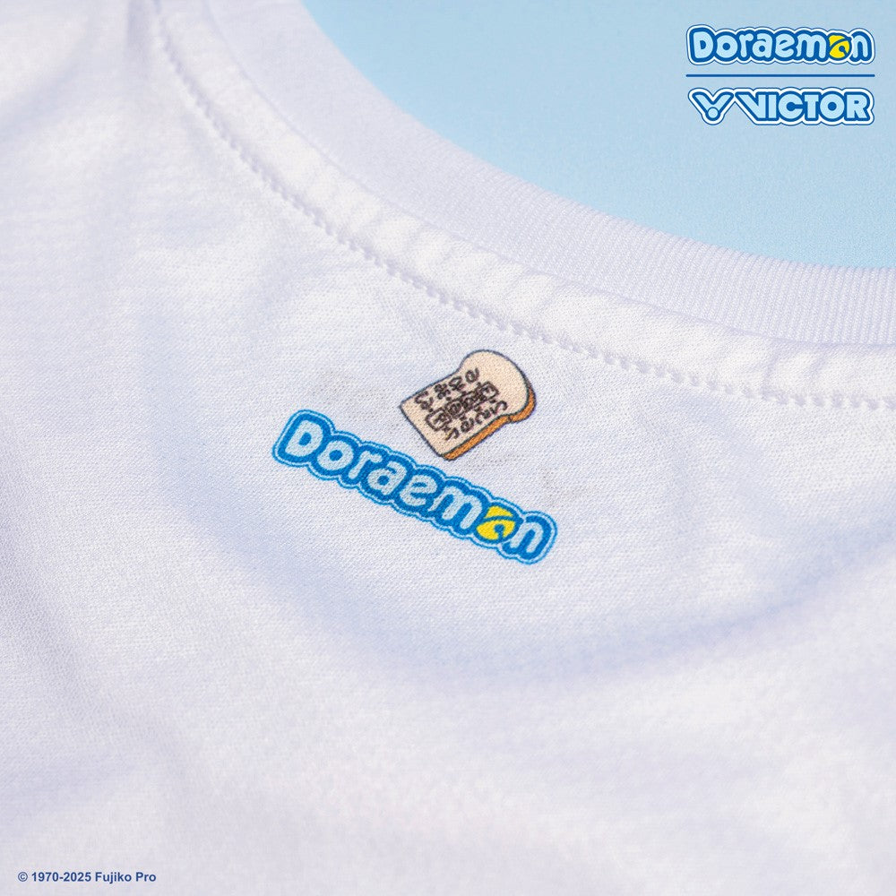Victor x Doraemon Junior T-Shirt T-501JRDRM-A (White)