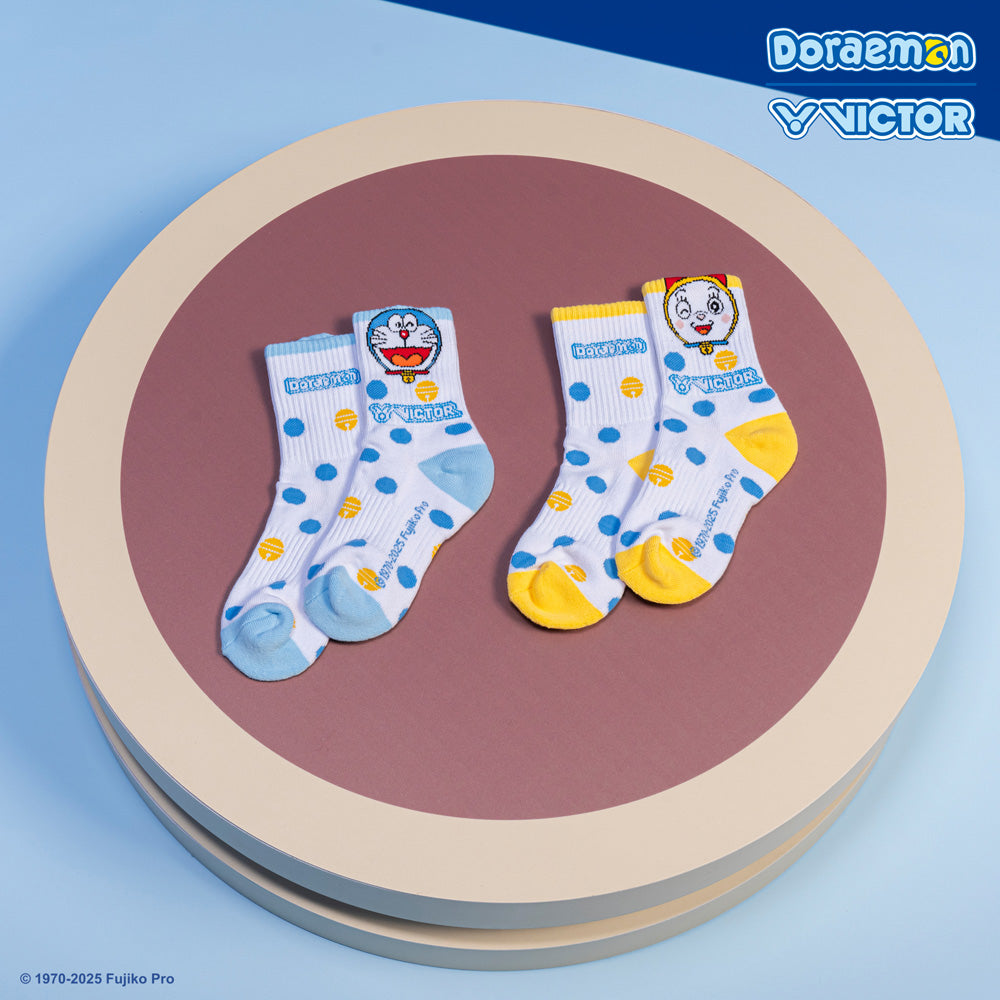 Victor x Doraemon Junior Sport Socks SK516DRM-M (Light Blue)