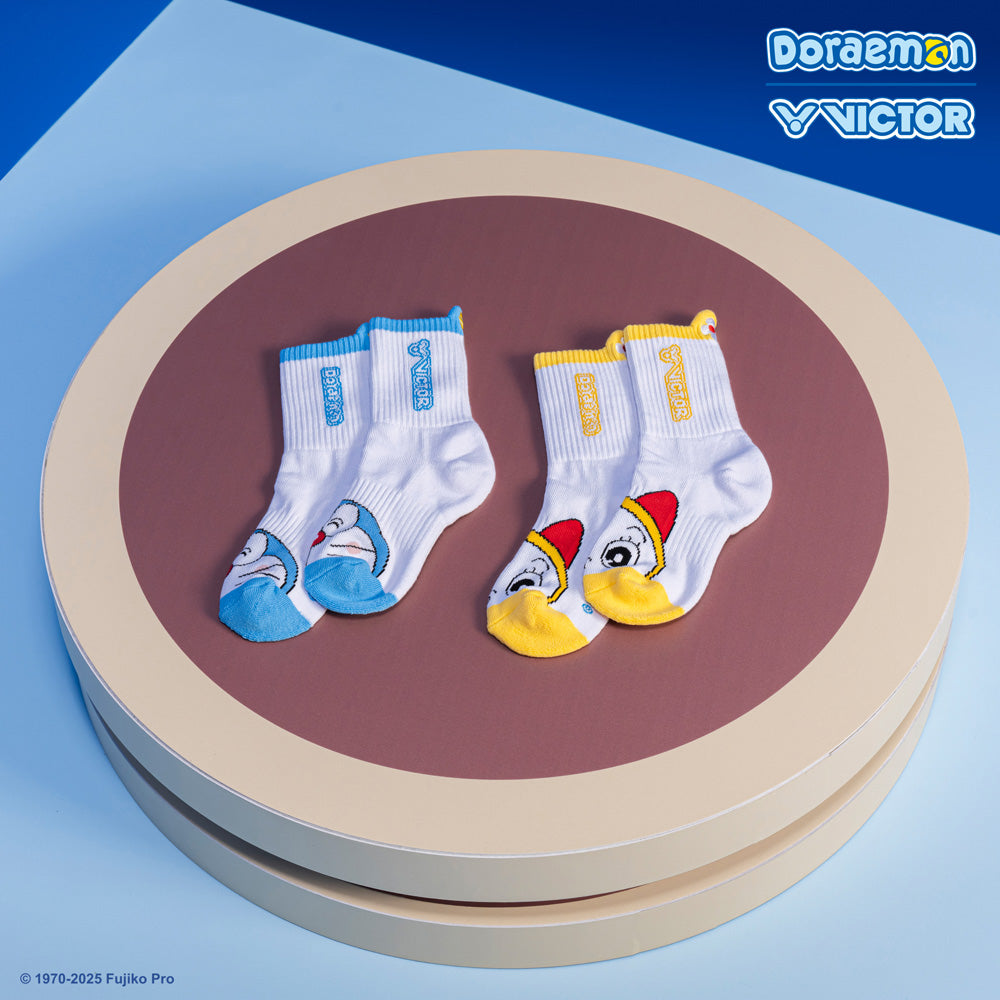Victor x Doraemon Junior Sport Socks SK517DRM-M (Deep Sky Blue)