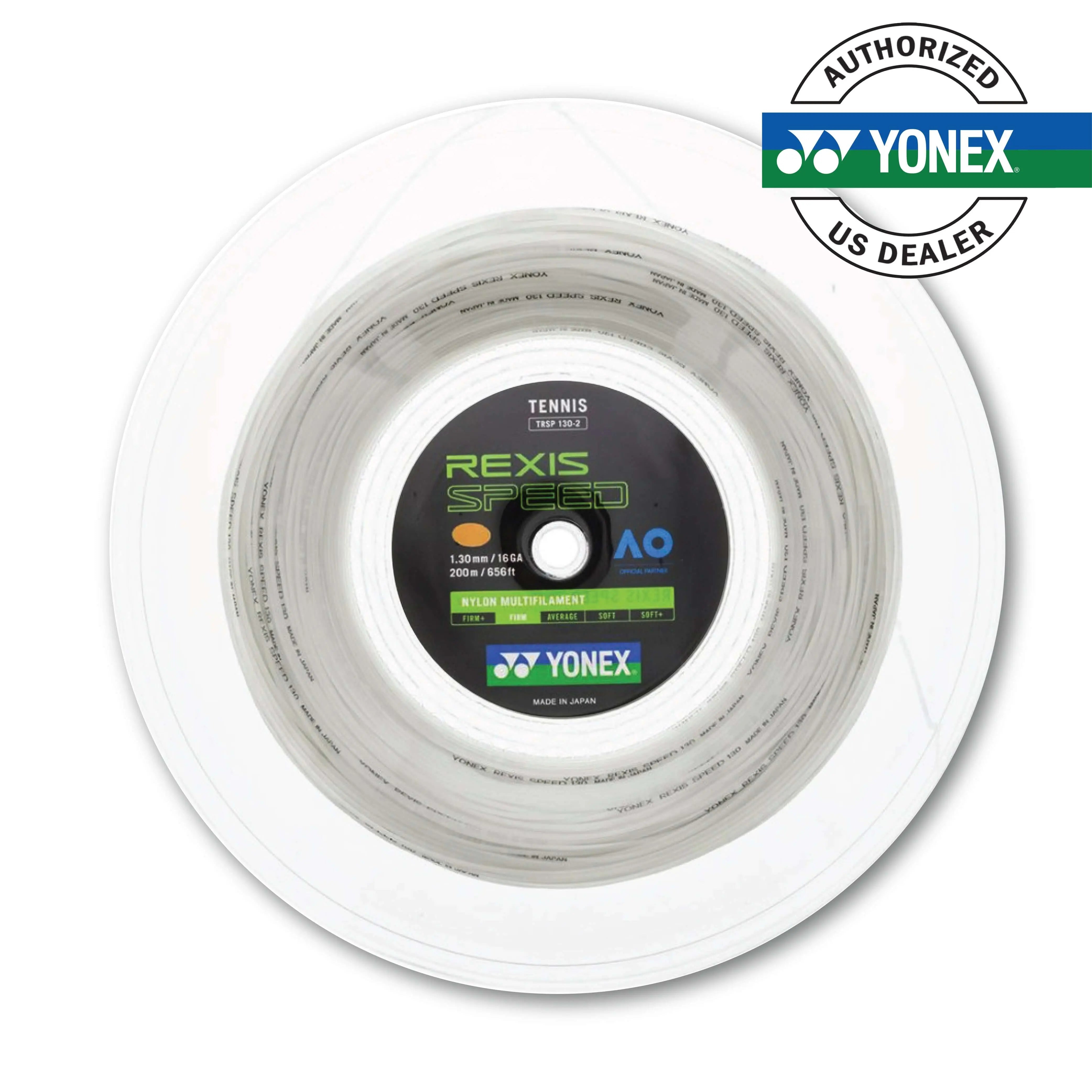 Yonex Rexis Speed 130 / 16 200m  Tennis String Reel (White) 