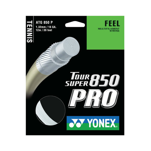 Yonex Tour Super 850 Pro / 16 Tennis String - White 