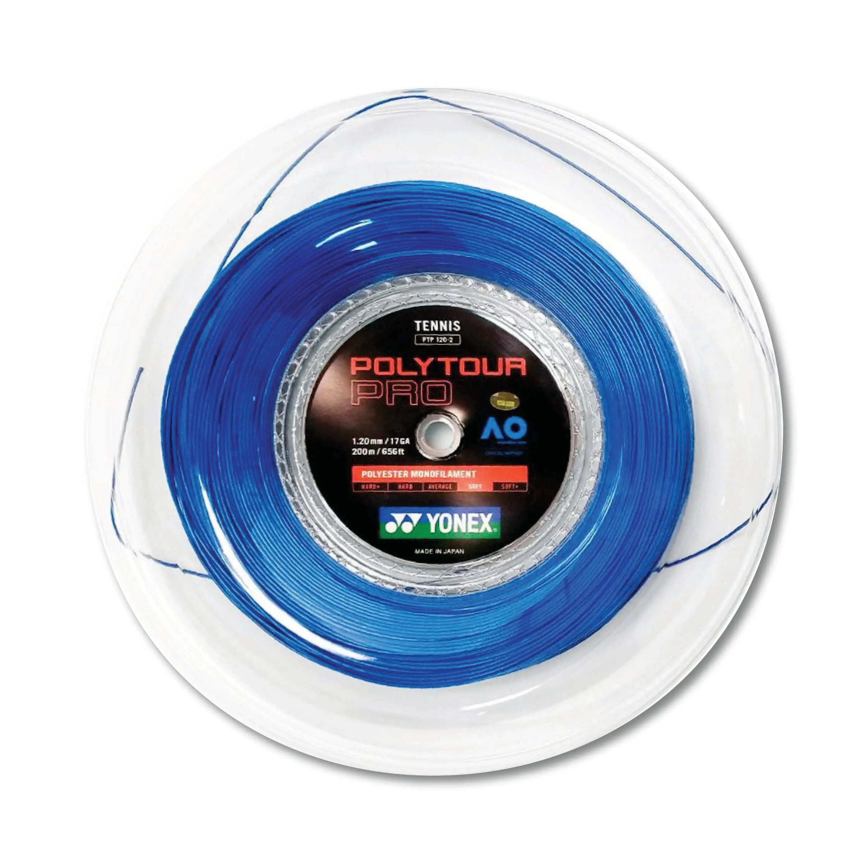 Yonex Polytour Pro 120 / 17 200m Tennis String Reel (Blue) - Blue 