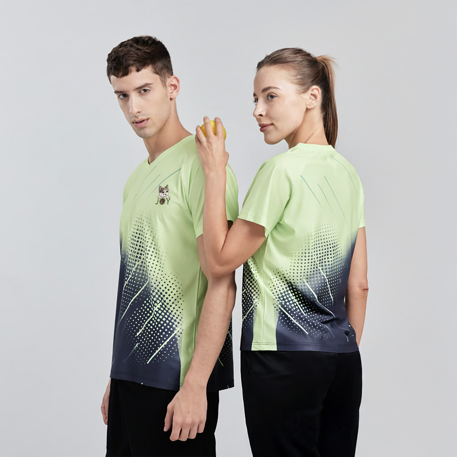 Joy Men's T-Shirt JOY1181G (Black/Green)