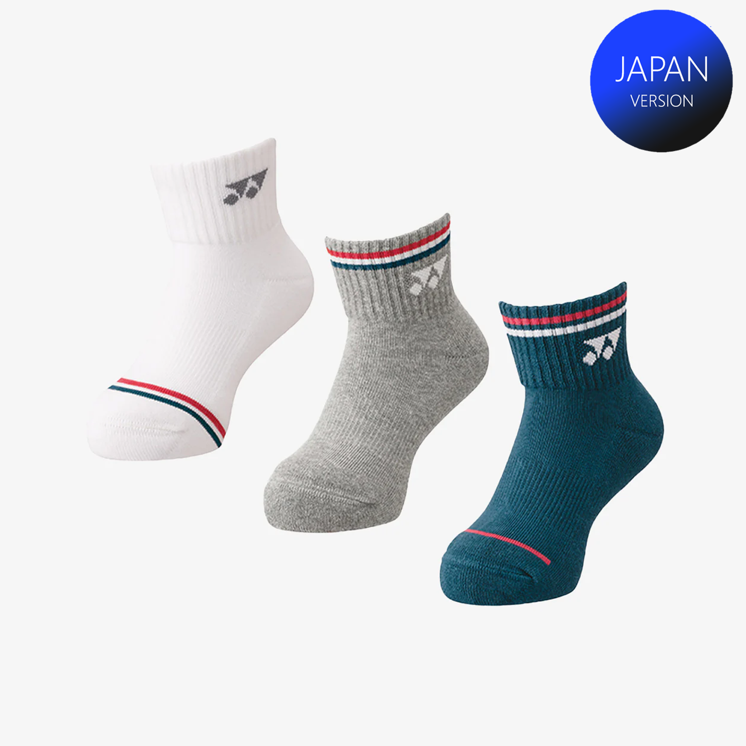 Yonex Junior Sports Ankle Socks 19222JY (3 Pairs)