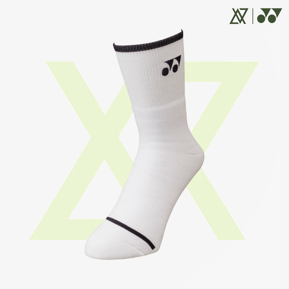 Yonex x Viktor Axelsen Men's Sport Crew Socks 19248W (White) M