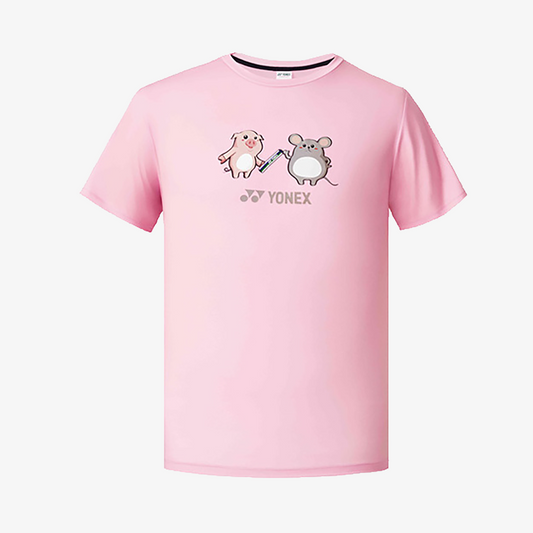 Yonex Men's Round T-Shirt 201TS044U (Pink)