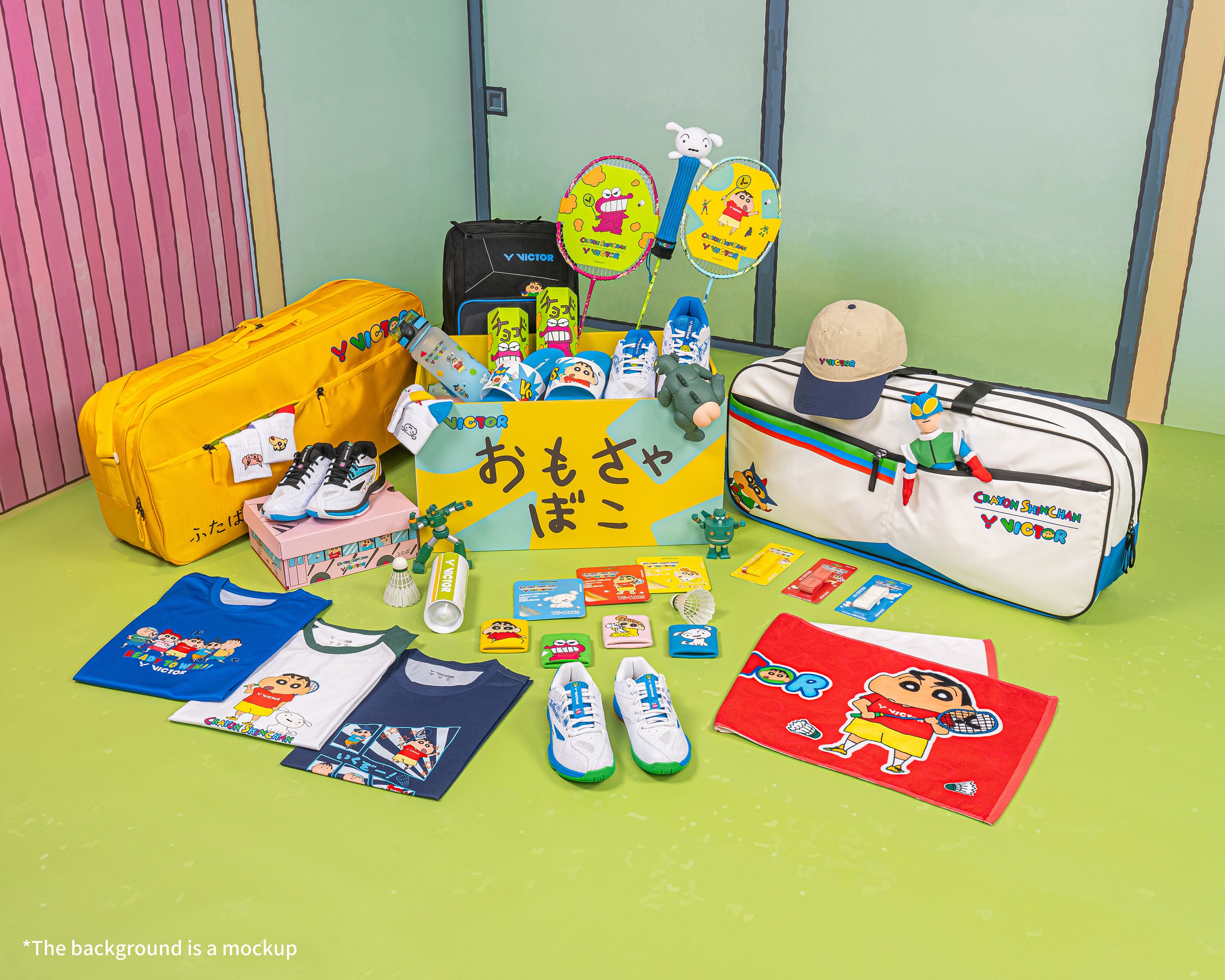 Victor x Crayon Shin Chan Slippers 008CS-FA (White/Blue) 