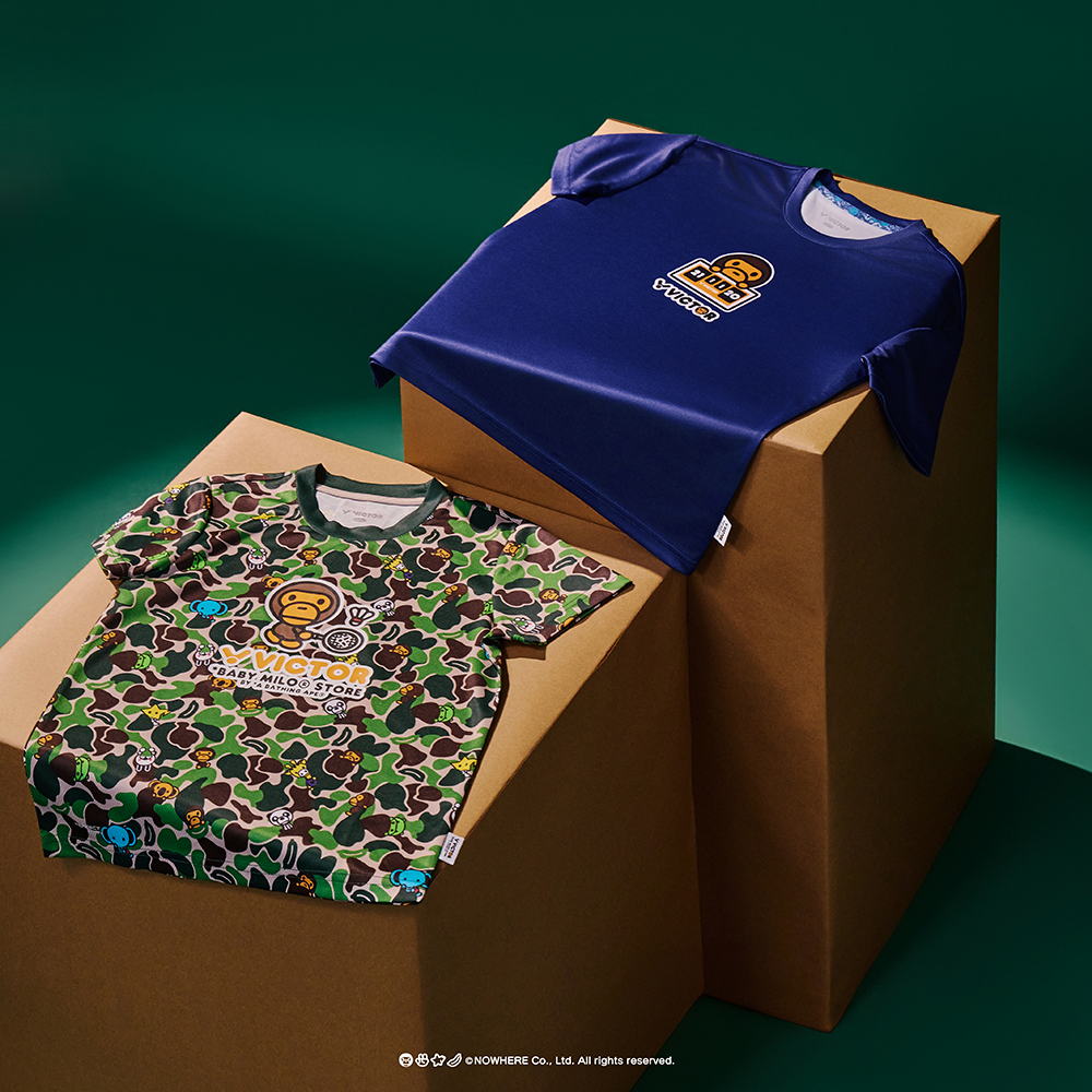 Victor x Baby Milo Store Knitted T-Shirt T-501BM-F (Milo Blue Victor x Baby Milo Store Knitted T-Shirt T-501BM-F (Milo Blue