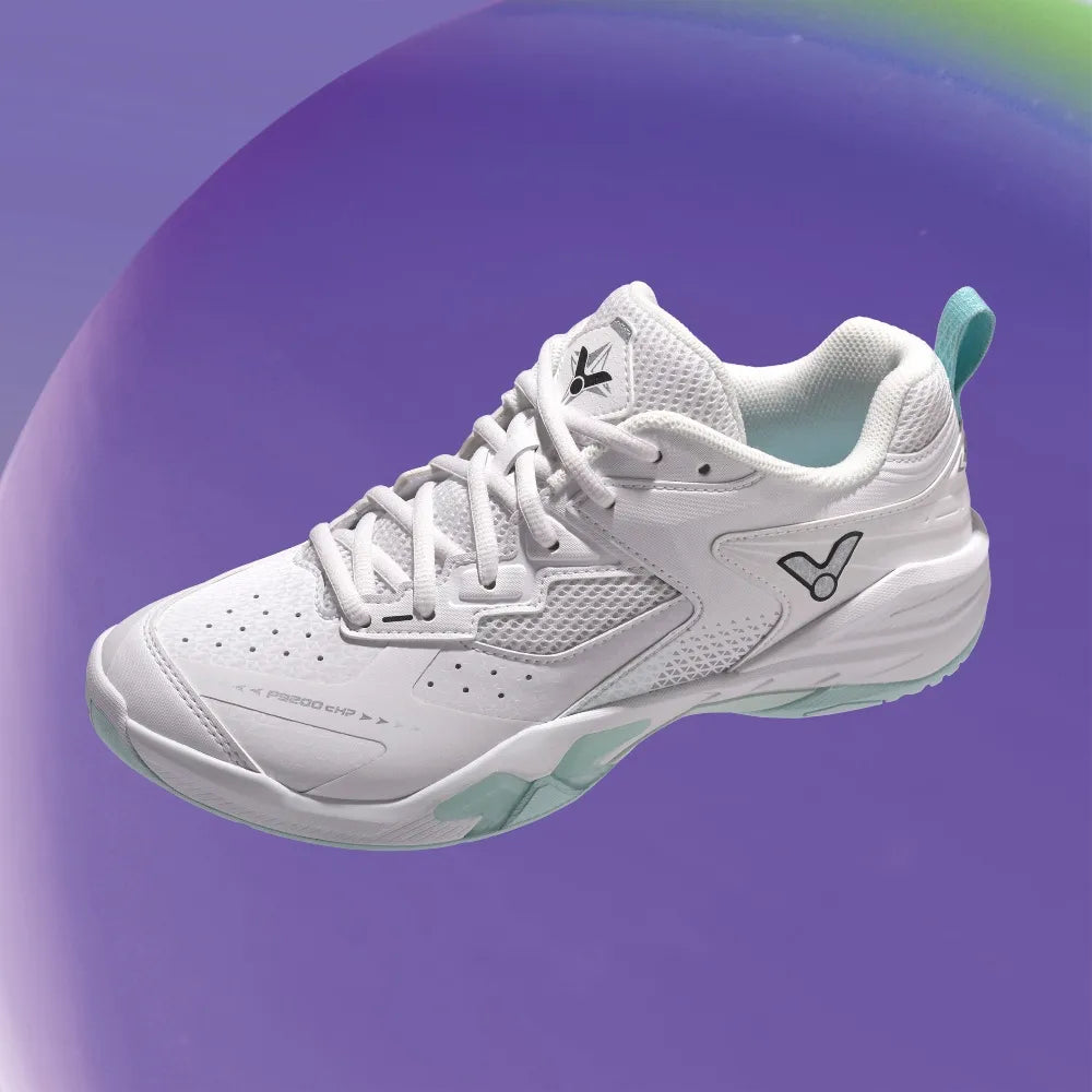 Victor P9200cHP-AG Court Shoe (Bright White/Icy Morn) – JoyBadminton Victor P9200cHP-AG Court Shoe (Bright White/Icy Morn) – JoyBadminton