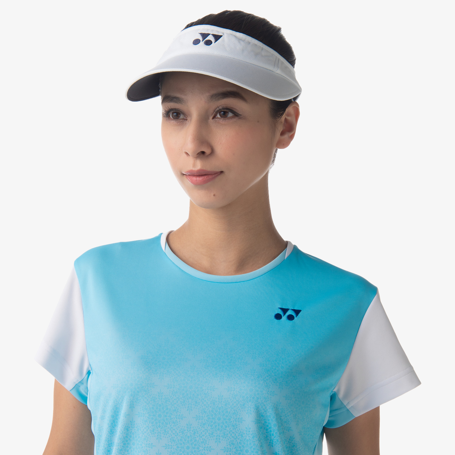 Yonex Women's Crew Neck Tournament Shirts 20738 (Aqua Blue) 