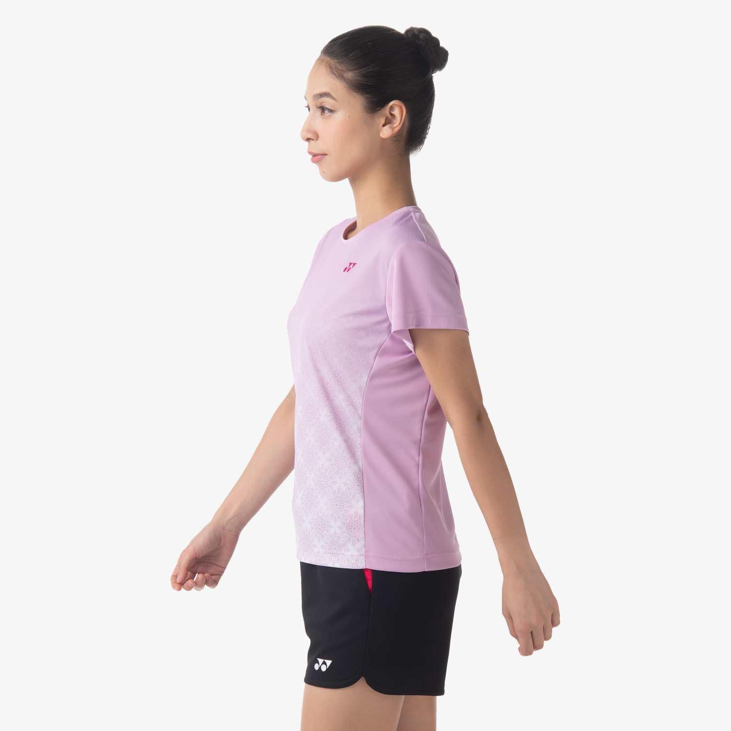 Yonex Women's Crew Neck Tournament Shirts 20738 (Mist Pink) 