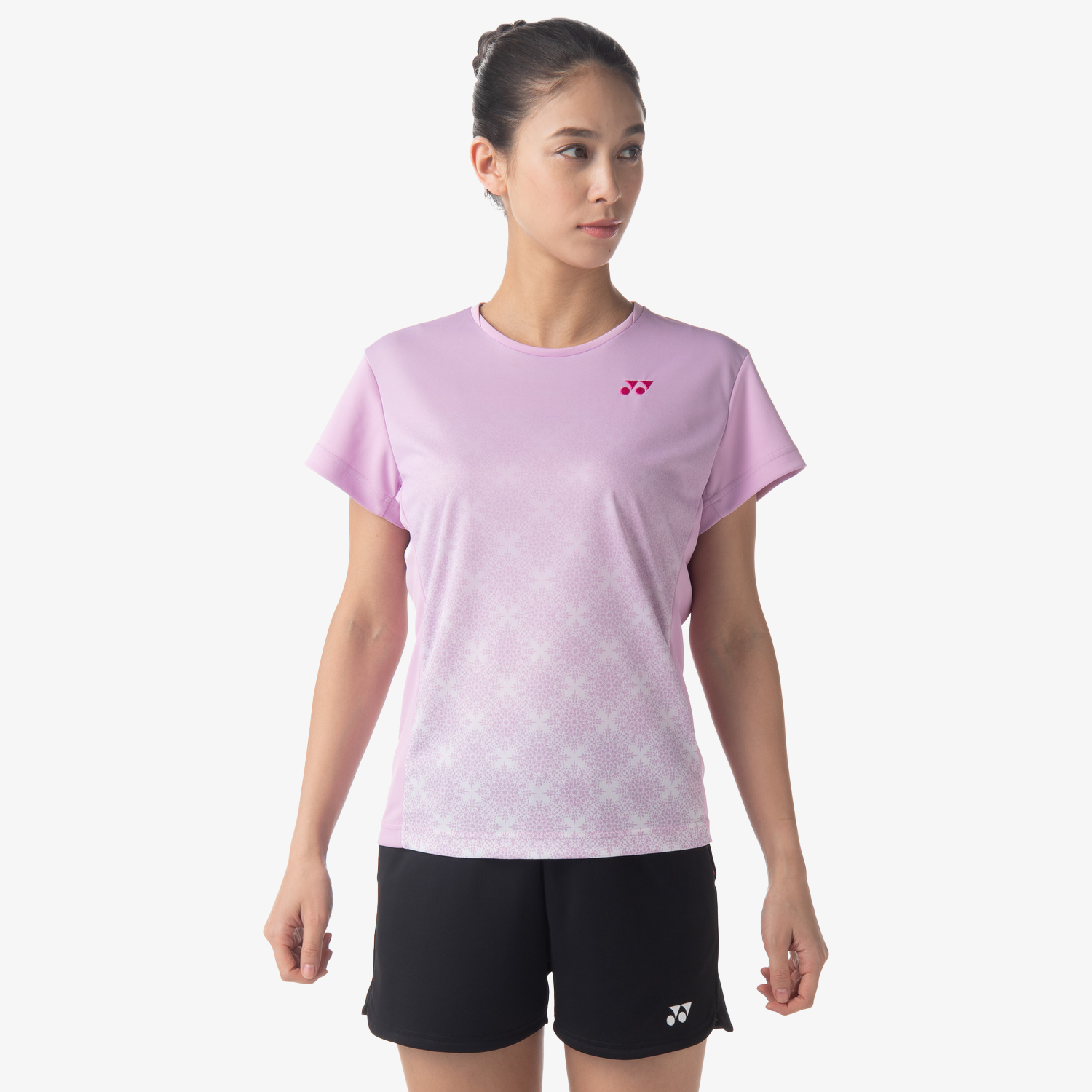 Yonex Women's Crew Neck Tournament Shirts 20738 (Mist Pink) 