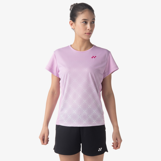 Yonex Women's Crew Neck Tournament Shirts 20738 (Mist Pink) 