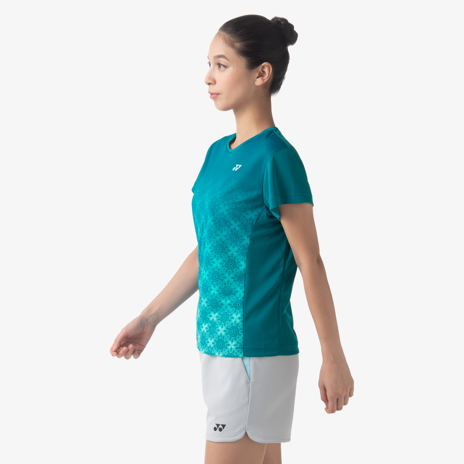 Yonex Women's Crew Neck Tournament Shirts 20738 (Teal Blue) 