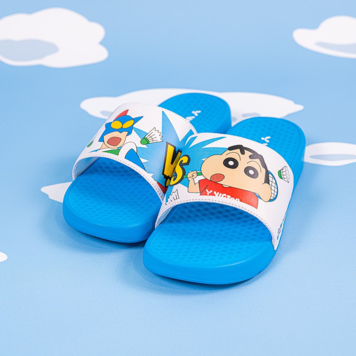 Victor x Crayon Shin Chan Slippers 008CS-FA (White/Blue) 