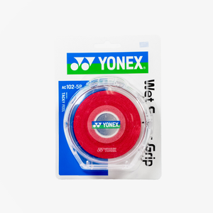 Yonex AC102-5 Super Grap Roll Racket Overgrip 5 Wraps (Red) 