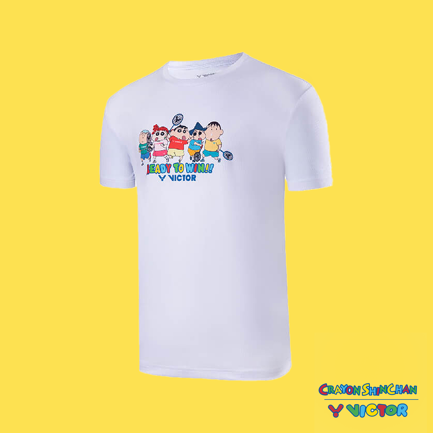 Victor x Crayon Shin Chan Unisex T-Shirt T-403CS-A (White) 