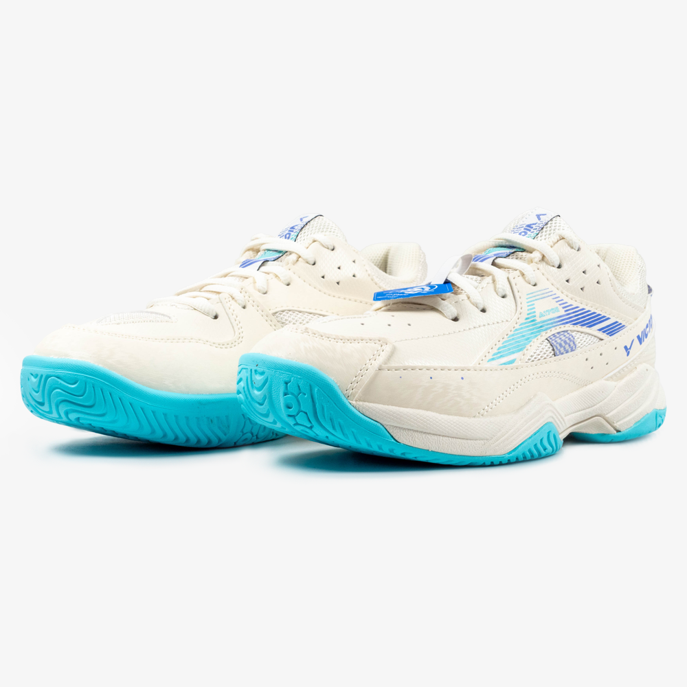 Victor A170II-LR Court Shoe (Lunar White/Pale Turquoise)